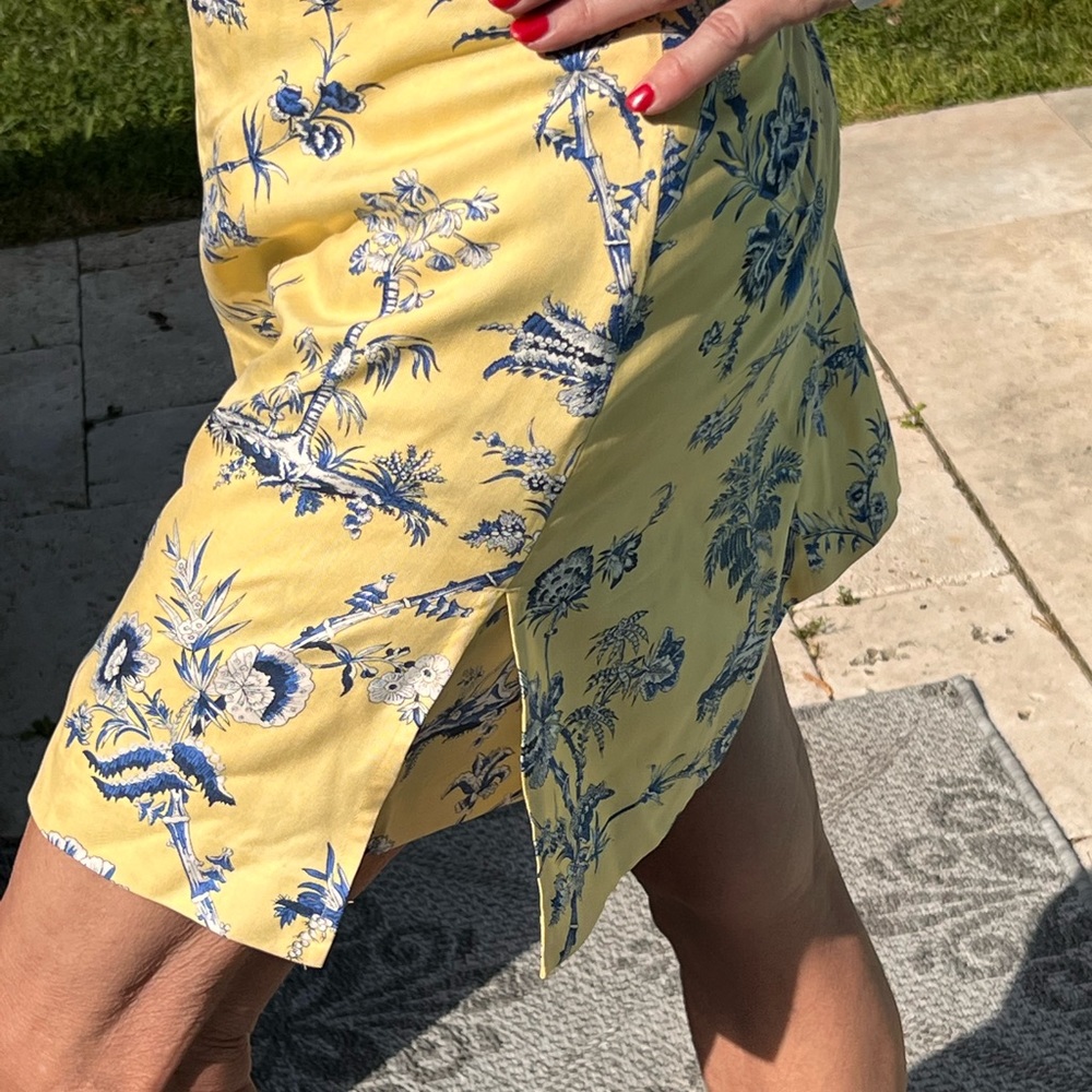 EP Gorgeous, 100% Silk Skort, Sz 8, classic A-Line, with matching print shorts